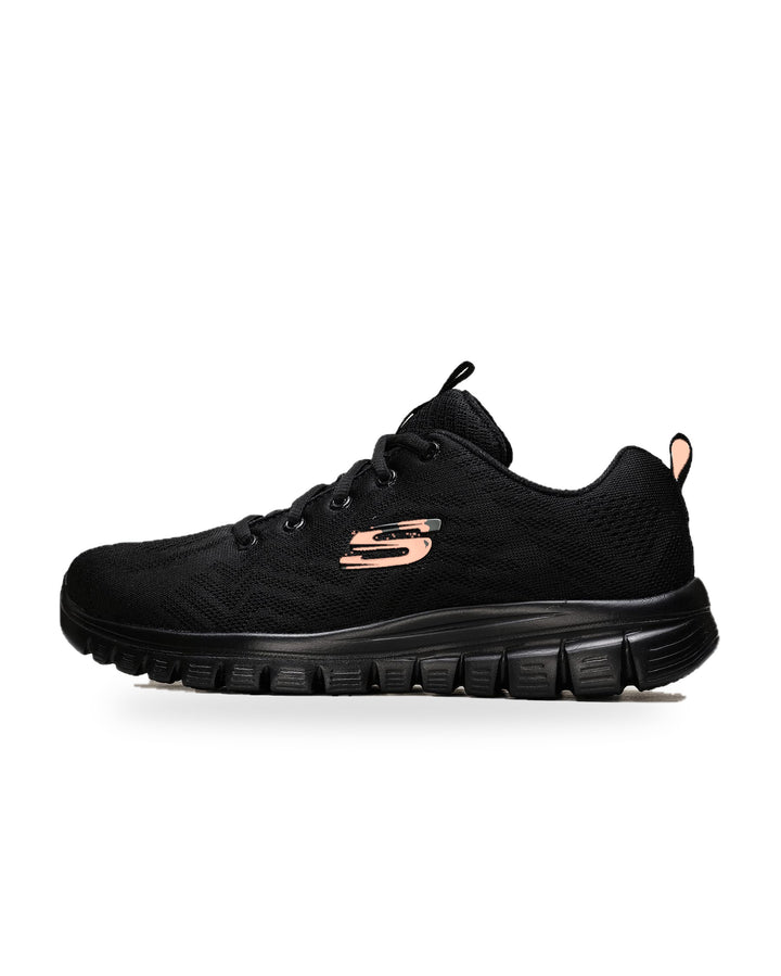 Skechers Graceful Get Connected – Sneaker Donna – Nero / Oro rosa